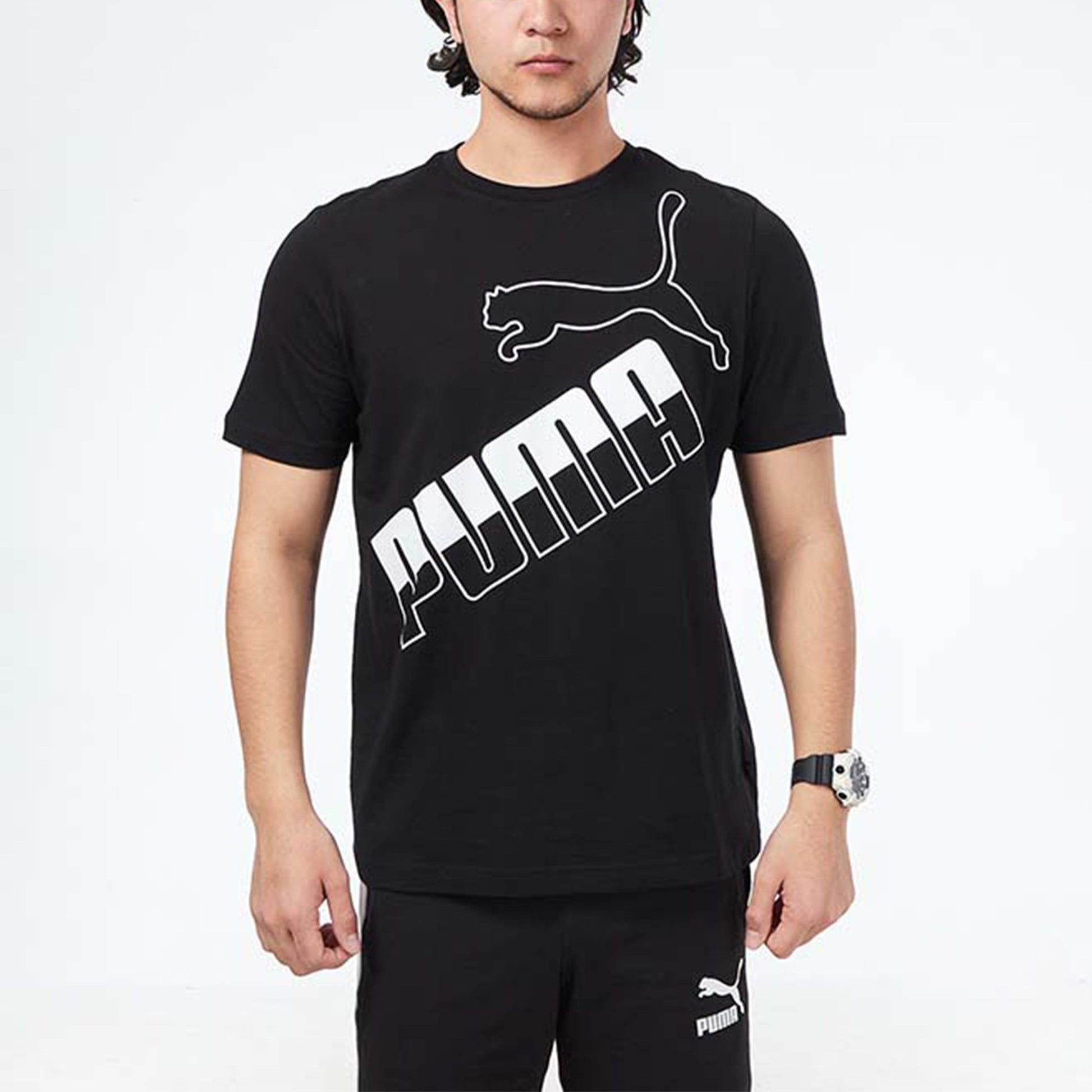 PUMA Big Logo T-Shirt 'Black' 845572-01