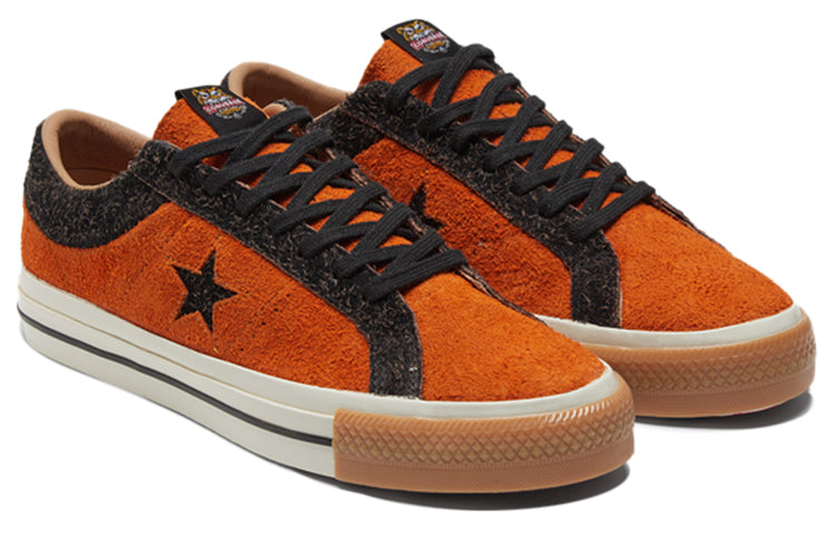 Converse One Star Retro Casual Skate Shoes Orange New Year Series Unisex 173200C