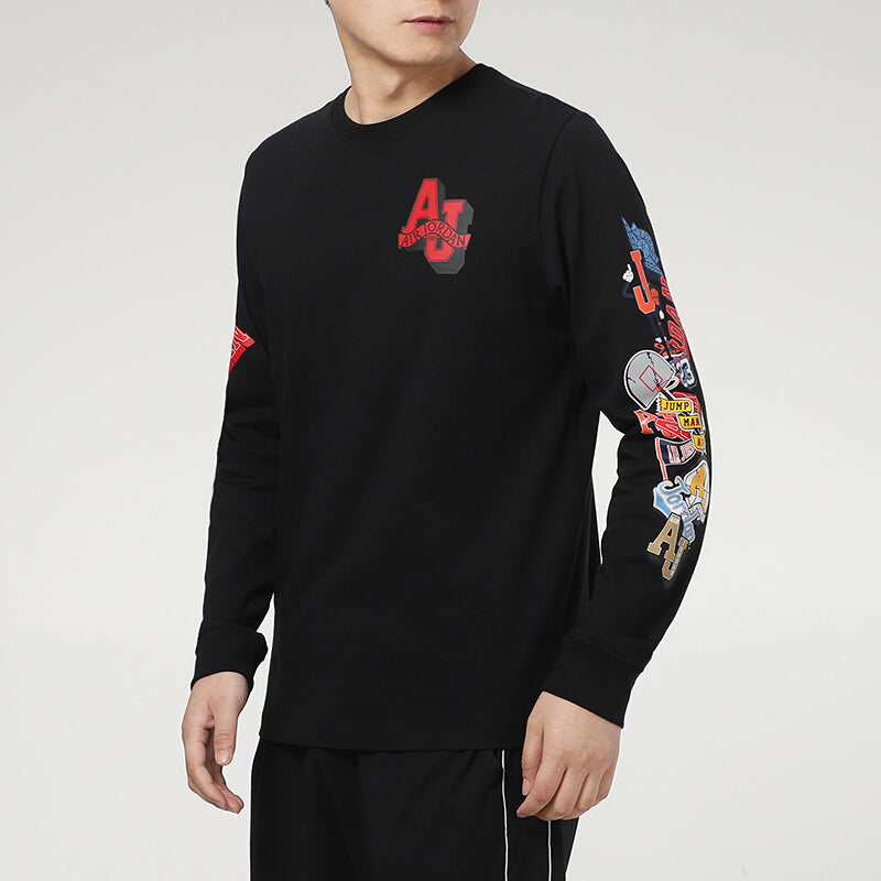 Air Jordan Casual Sports Long Sleeves Round Neck Black CV3408-010
