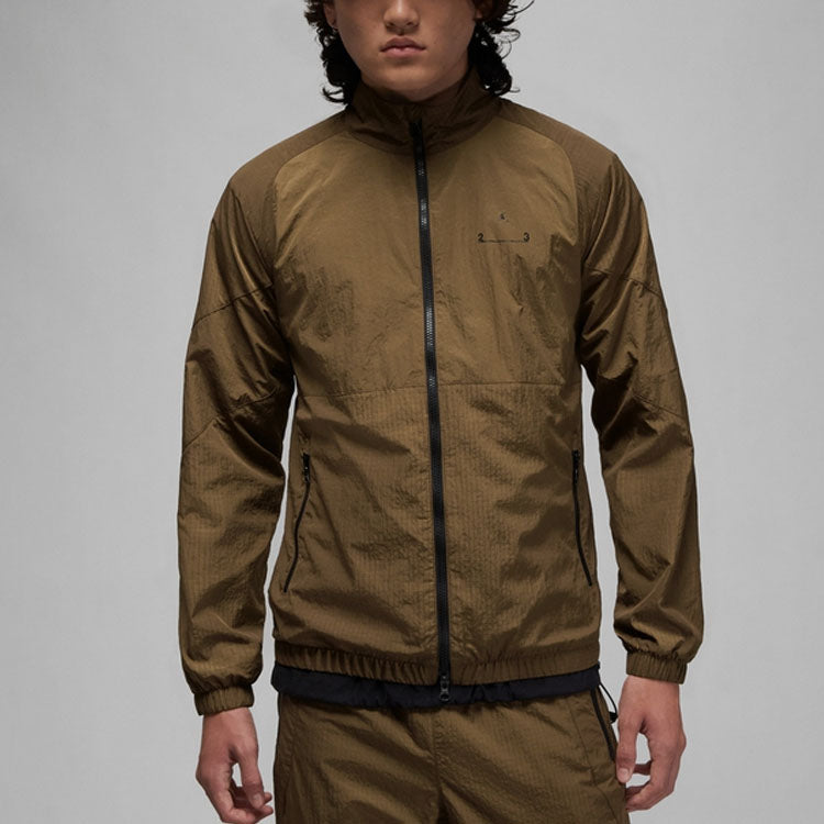 Air Jordan Solid Color Pattern Printing Casual Jacket Men's Brown DQ8074-385