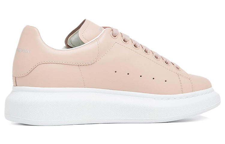 (WMNS) Alexander McQueen Oversized Larry Leather Sneakers 'Pink White' 718139WHGP56856