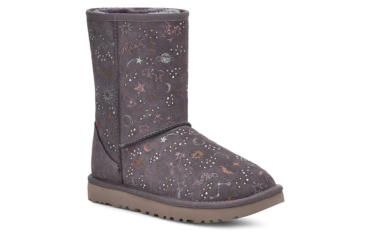 (WMNS) UGG Classic Zodiac Snow Boots Gray Purple 1112517-NHT