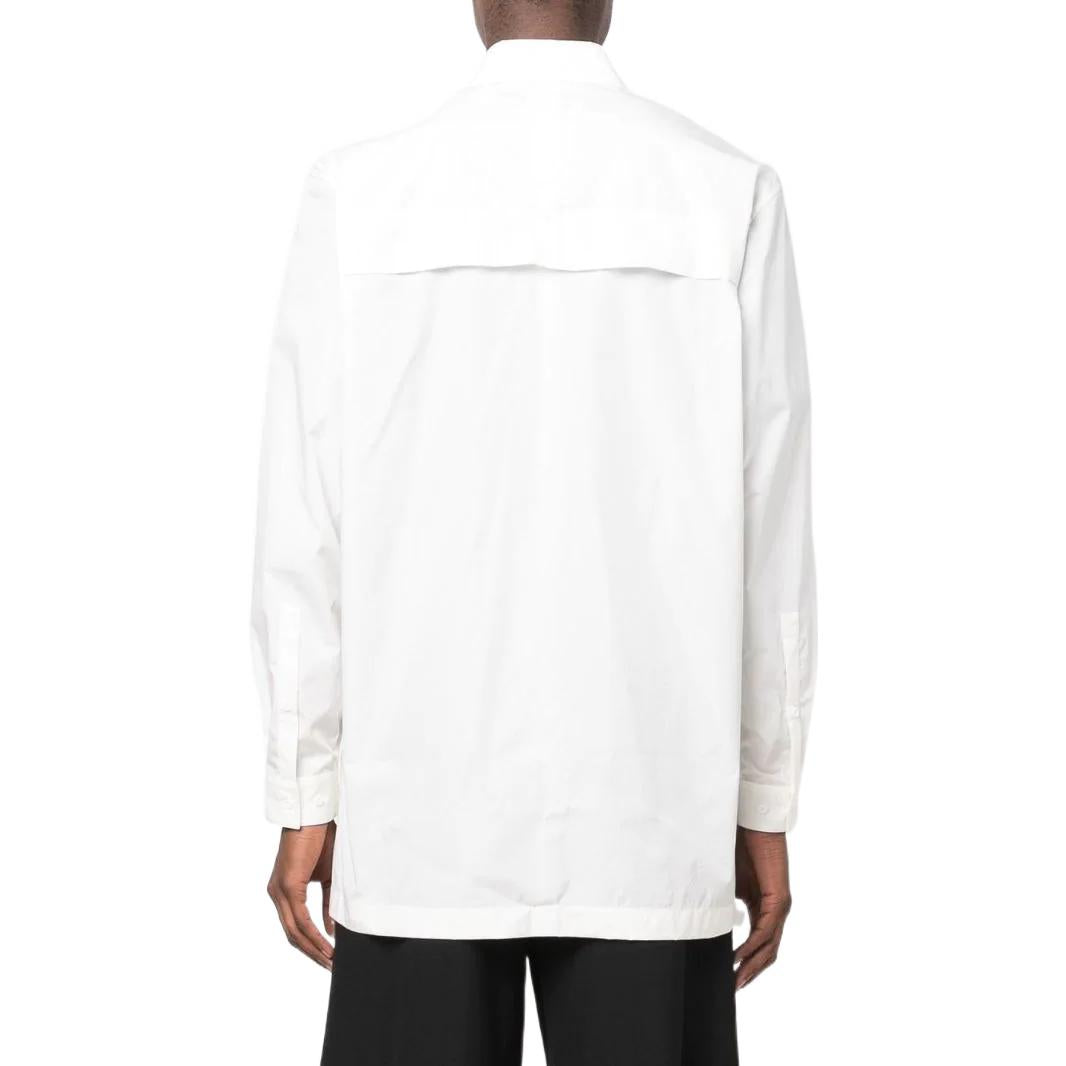 Men's Nike Solid Color Chest Long Sleeves White Shirt DN4096-100
