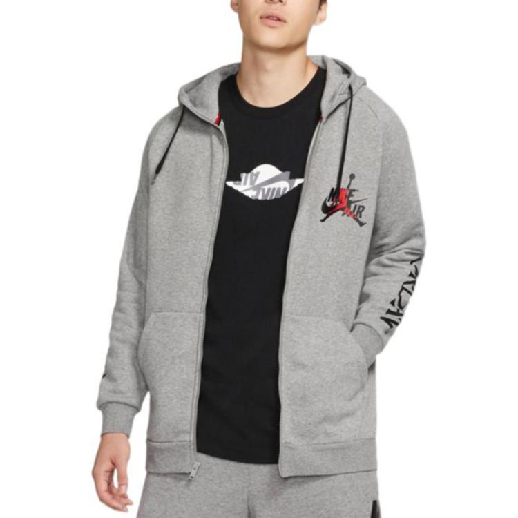 Air Jordan graphic logo hooded jacket 'Grey' DH9507-091