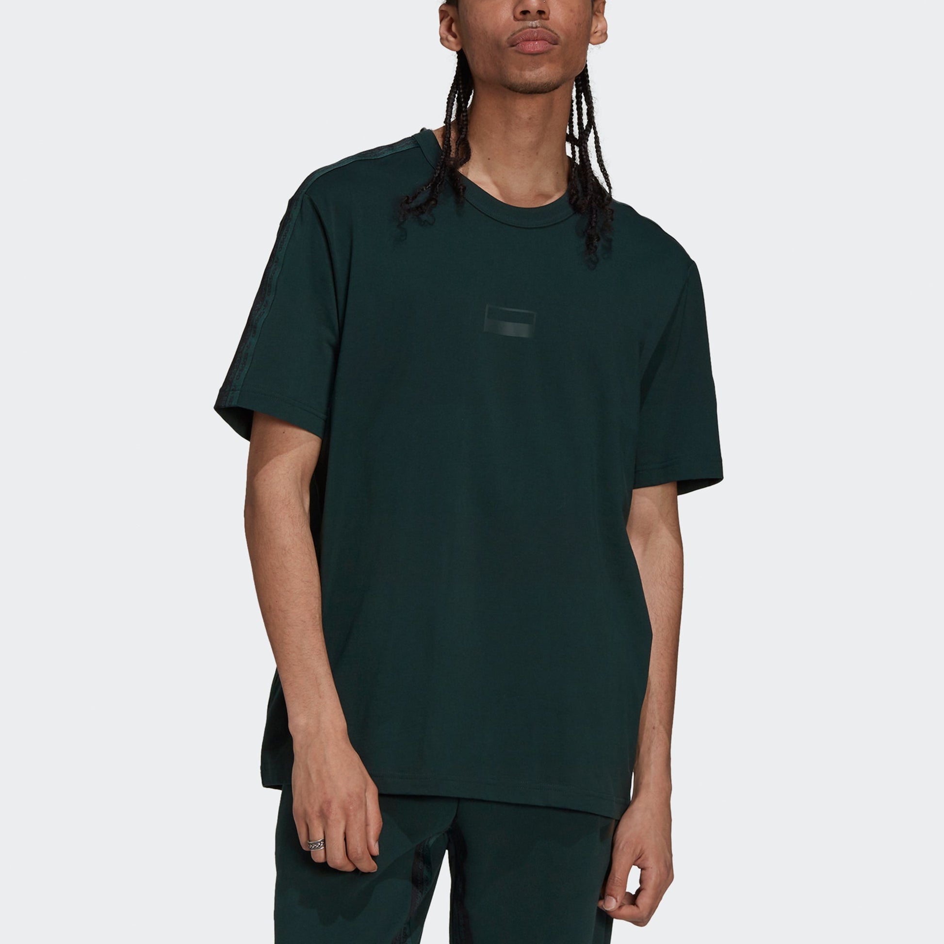 adidas originals R.y.v. Logo Tee Loose Sports Crewneck Short Sleeve Green H11497