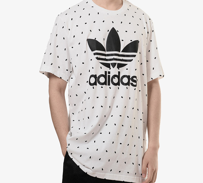 adidas originals polka dots Large logo Short Sleeve White CZ1760
