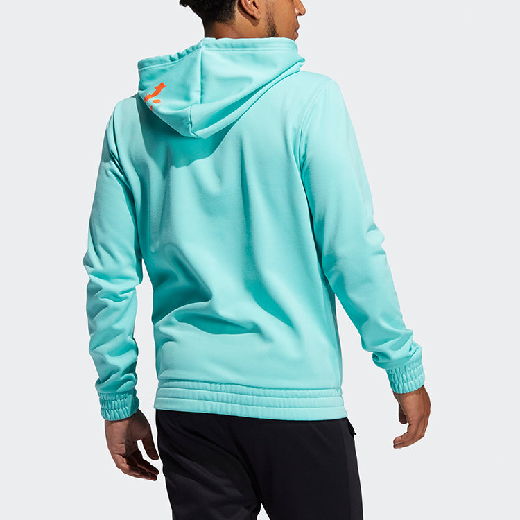 adidas Hdn Lnch Bb H hooded Loose Printing Basketball Casual Sports Pullover Green H13714