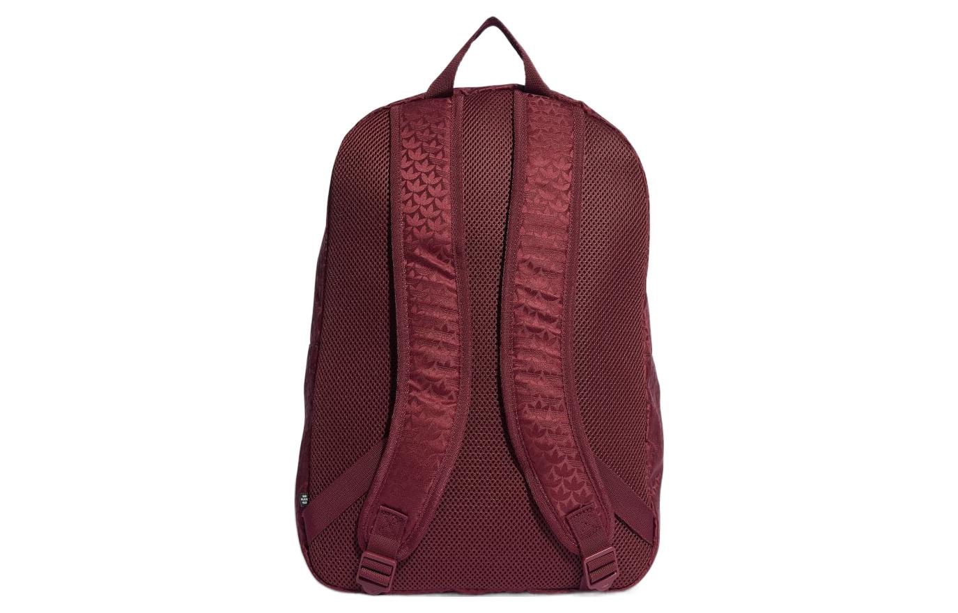(WMNS) adidas Trefoil Jacquard Monogram Backpack 'Burgundy' IC2087
