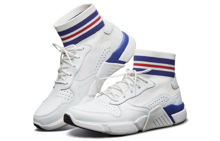 (WMNS) Skechers Block White/Blue 68855-WBLU