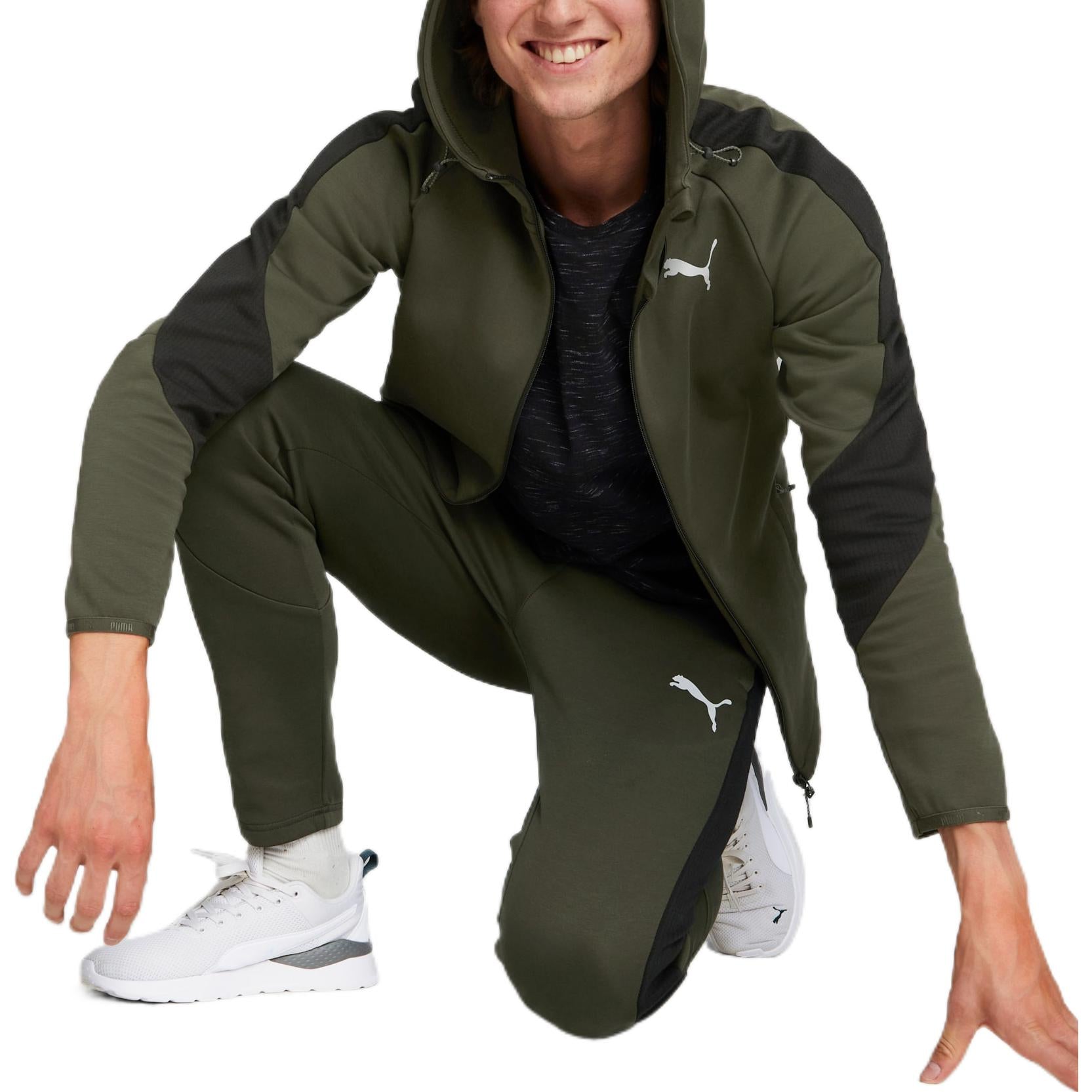 PUMA Evostripe Full Zip Hoodie 'Green' 672386-70