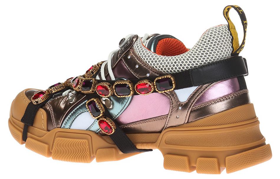 (WMNS) Gucci Flashtrek Crystals 'Multi-Color Metallic' 537133-DOR60-8266