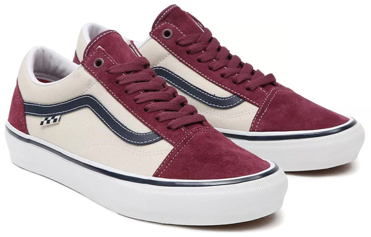 Vans Unisex Skate Old Skool Low-Top Sneakers White/Red VN0A5FCBALO