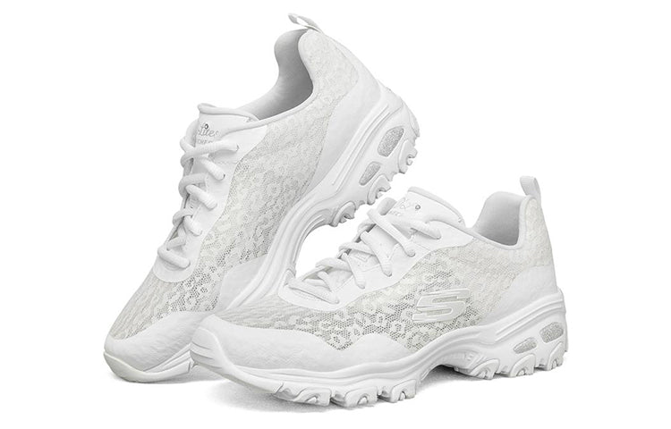 (WMNS) Skechers D'Lites 1.0 Fashion Low Chunky Shoes White 896002-WHT