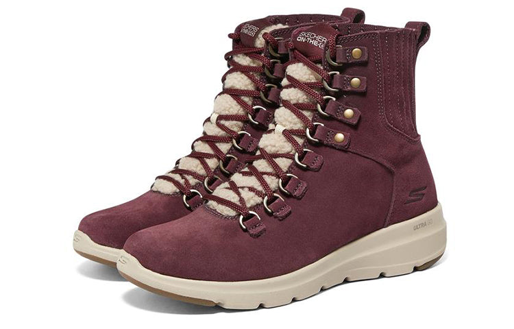 (WMNS) Skechers Glacial Ultra 'Burgundy' 144151-BURG