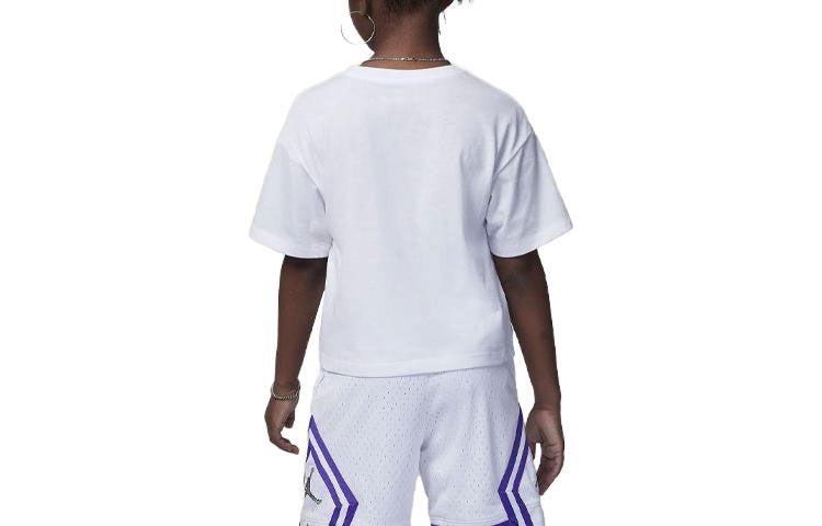(GS) Air Jordan Jumpman Shine T-Shirt 'White' 45C823-001