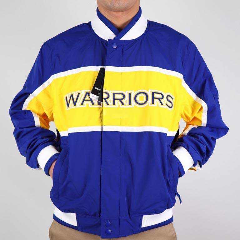 Nike NBA Golden State Warriors Basketball Sports Colorblock Jacket Blue AJ9152-495