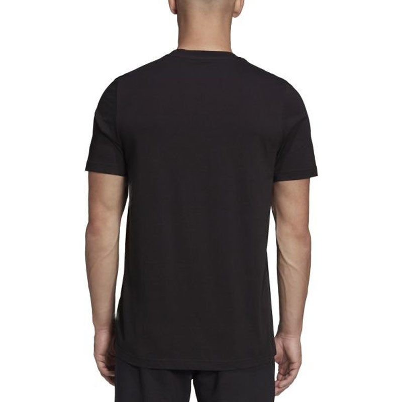 Men's adidas Logo Printing Pullover Round Neck Short Sleeve Japanese Version Black T-Shirt HE1876