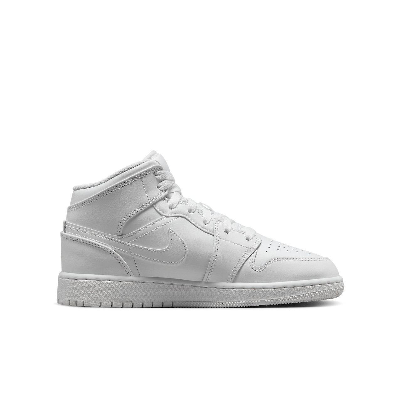 (GS) Air Jordan 1 Mid 'Triple White 2023' 554725-136