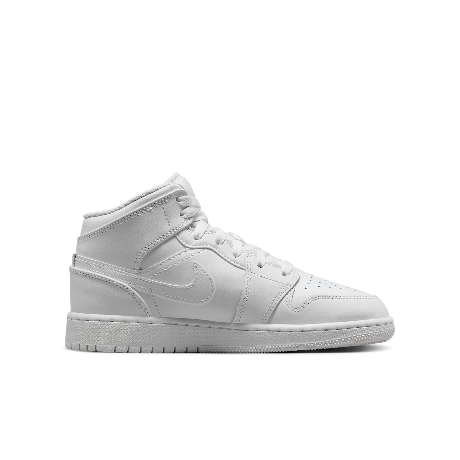 (GS) Air Jordan 1 Mid 'Triple White 2023' 554725-136