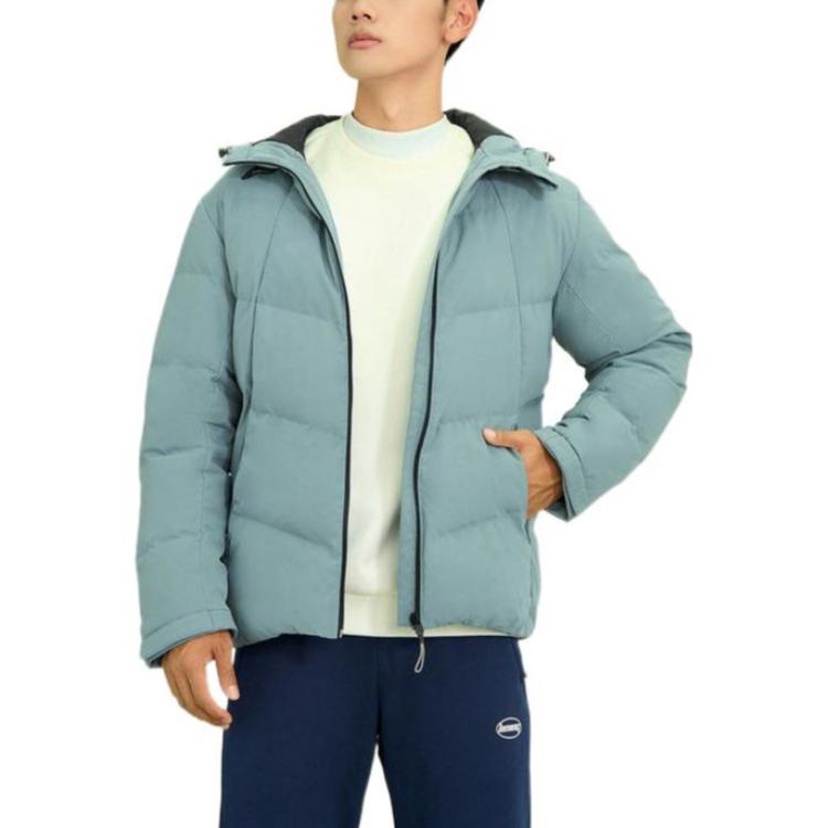 Li-Ning Logo Print Warm Down Jacket 'Blue' AYMR017-6
