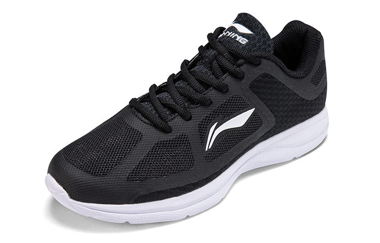 (WMNS) Li-Ning Casual Light Weight Running Shoes 'Black White' ARBQ032-4