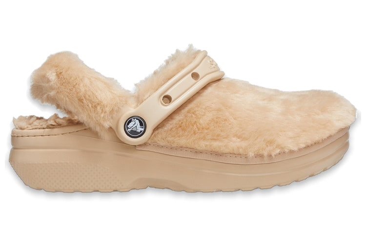 (WMNS) Crocs Classic Fur Sure Clogs 'Chai' 207303-212