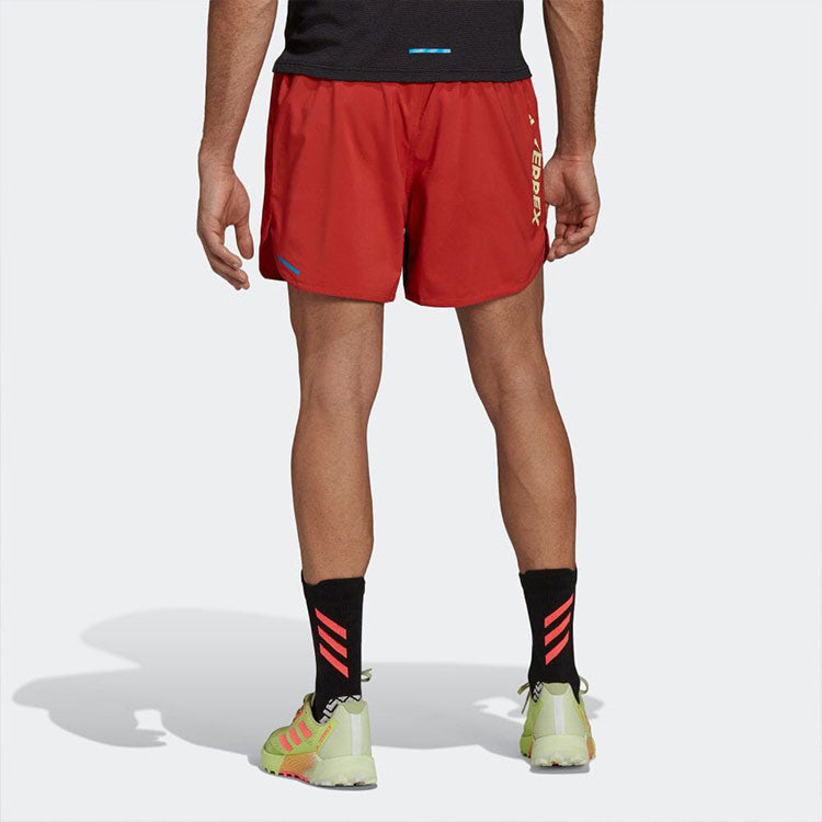 adidas Colorblock Straight Slim Fit Reflective Sports Shorts 'Red' H11752