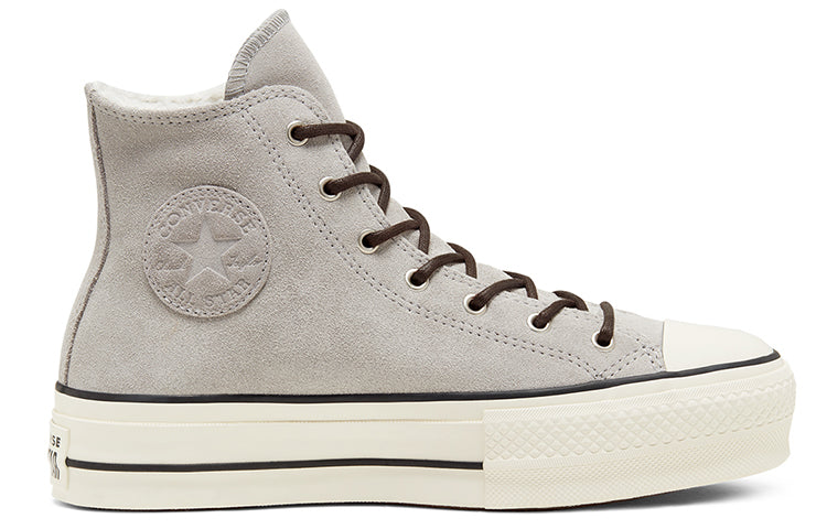 (WMNS) Converse Chuck Taylor All Star Lift High 'Sherpa - Wolf Grey' 566565C