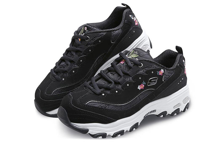 (WMNS) Skechers D'lites 1.0 Black 11977-BLK
