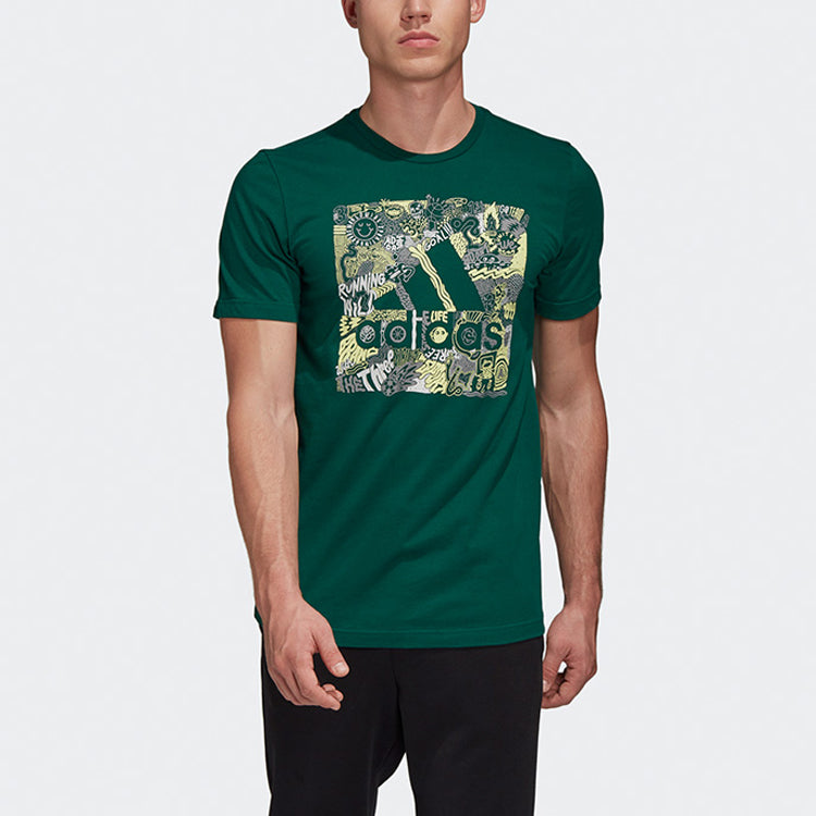 adidas Doodle Badge of Sport Tee 'Collegiate Green' FN1757