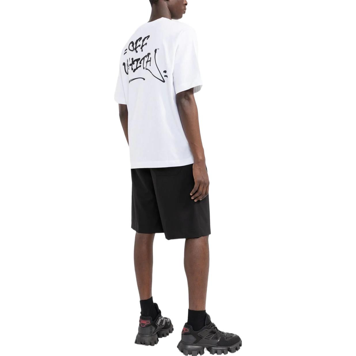 Off-White Logo Print Short Sleeve Tee 'White' OMAA119S22JER0070120