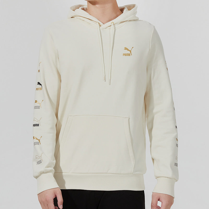 PUMA Sports Running Casual Loose hooded Pullover Long Sleeves White 533145-73
