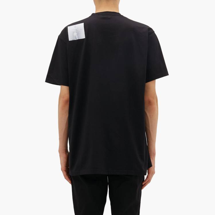 Men's Burberry Bambi Cotton-jersey Deer Printing Short Sleeve Black 4558807-A1189