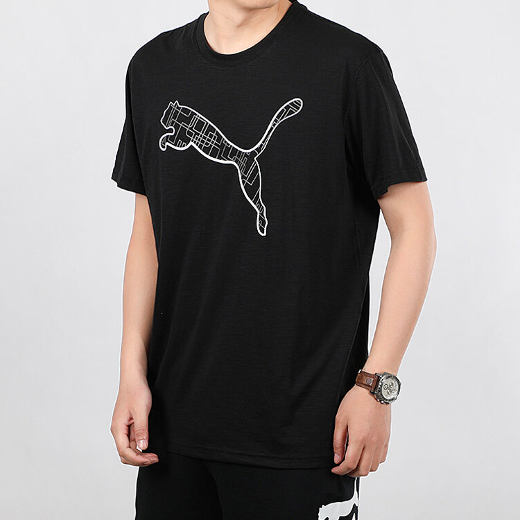 PUMA logo Loose Short Sleeve TEE Black 519025-07