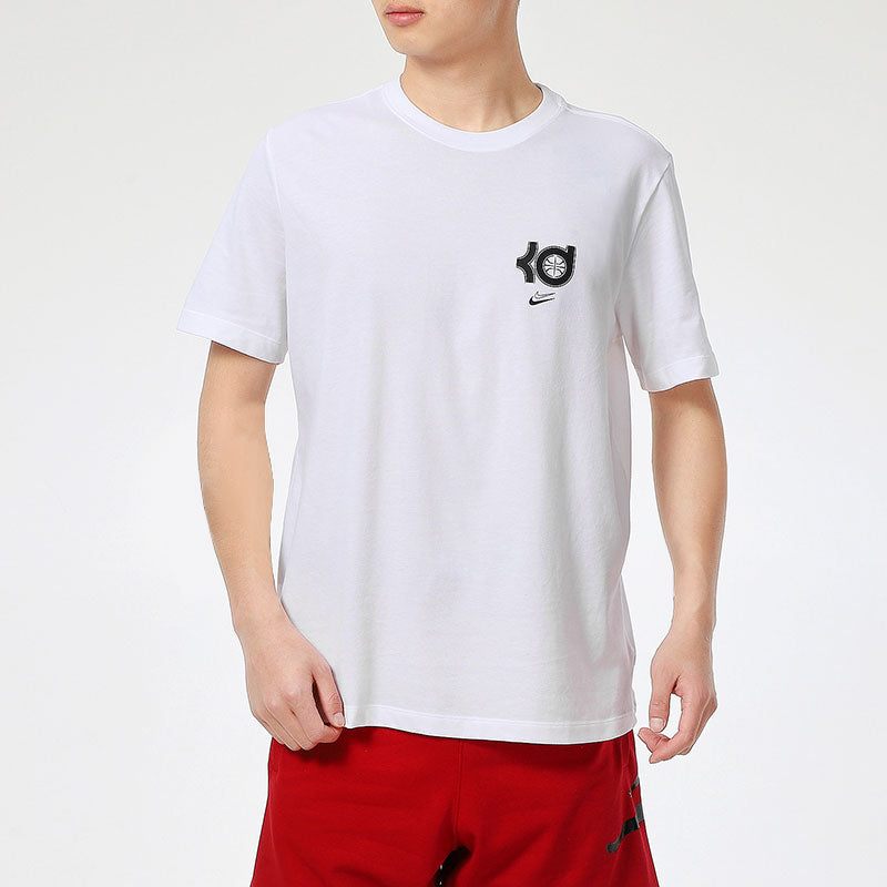Nike Dri-FIT KD Durant Printing Sports Round Neck Basketball Short Sleeve White DD0776-100