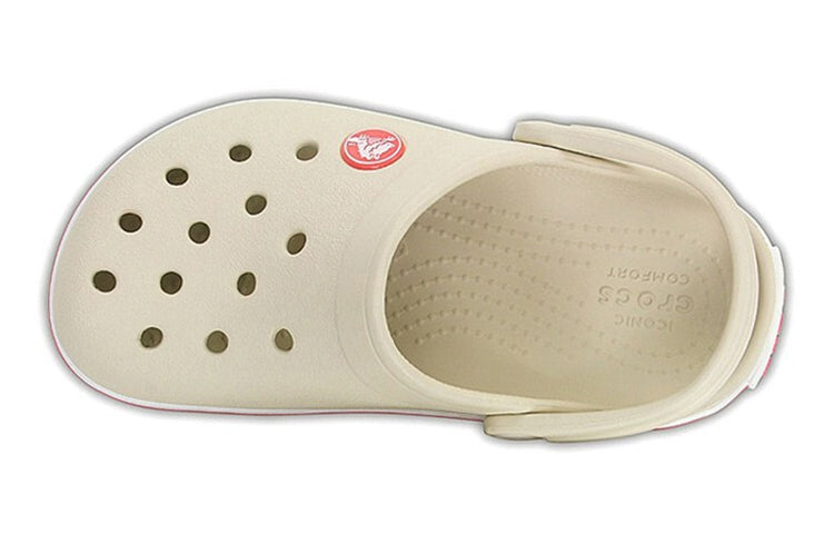 (GS) Crocs Crocband Clogs 'Beige Red' 204537-1AS