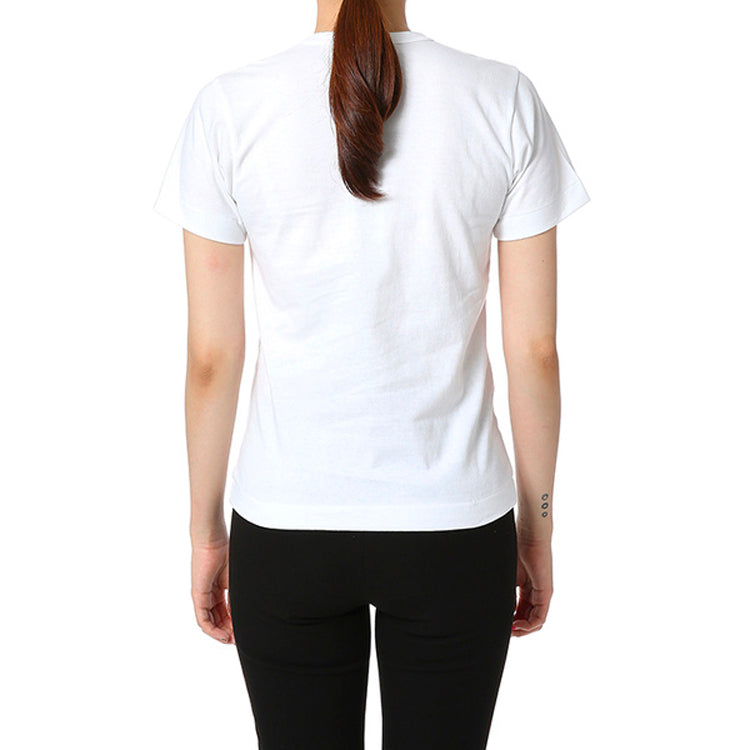 (WMNS) COMME des GARCONS PLAY Long Hearts Tee 'White Green' AZ-T059-051-1