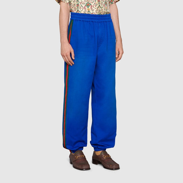 Gucci 100 Cotton Pants 'Blue' 676350-Z8AUY-4309