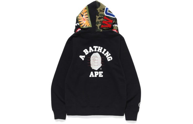 A Bathing Ape Shark Full Zip Hoodie 'Black' F73-115-928