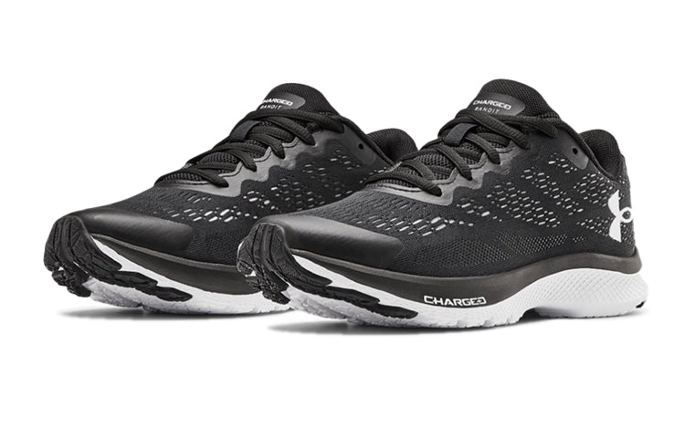 (GS) Under Armour Charged Bandit 6 'Black White' 3023922-002