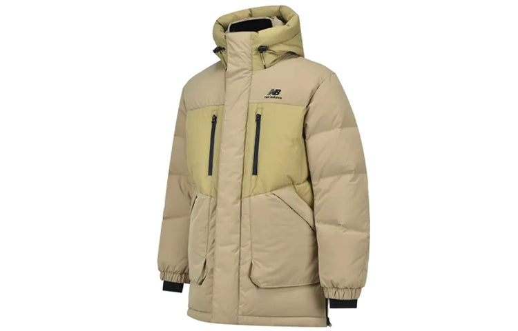 New Balance Winter Hooded Long Down Jacket Asia Sizing 'Khaki' NPA43111-BEI