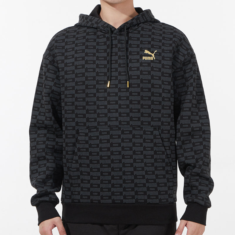 PUMA Luxe Aop Full Print Logo Knit Black 534409-01