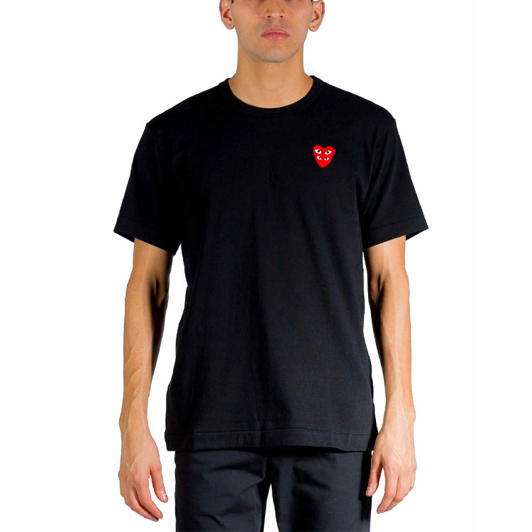 COMME des GARCONS PLAY Basic T-Shirt Red Family Heart 'Black' AZ-T288-051-1