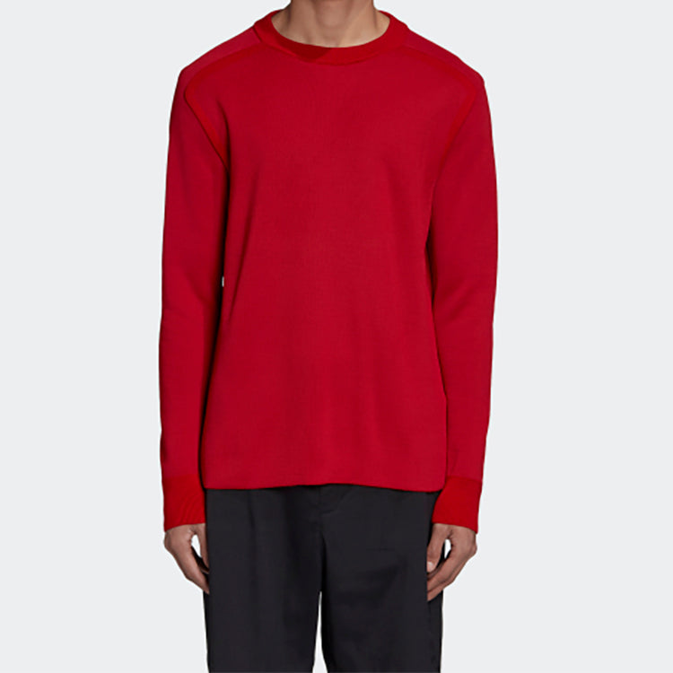 Men's Y-3 CL KN CRW SWT Round Neck Loose Sports Red FM1156