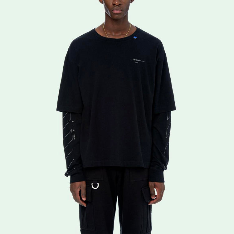 Off-White Arrow Printing Long Sleeves Version Black OMAB022E191850031091