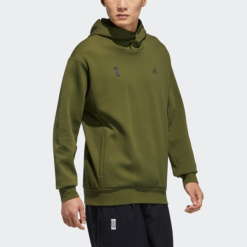 adidas Wj Swt Hood Casual Sports hooded Pullover Green GP0923