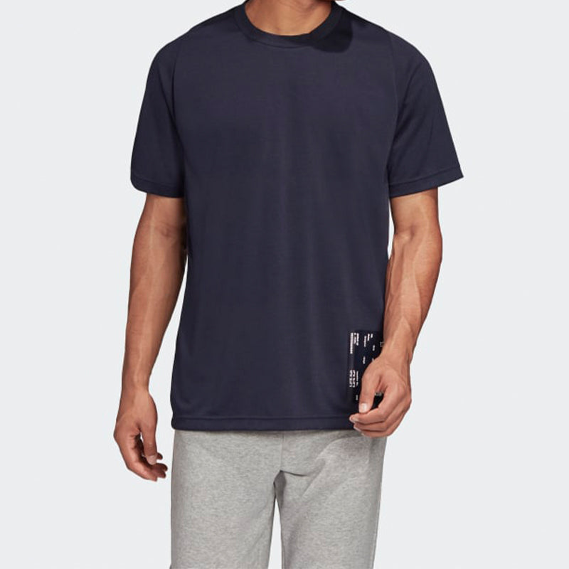 adidas Training Sports Round Neck Short Sleeve 'Blue' FL3624