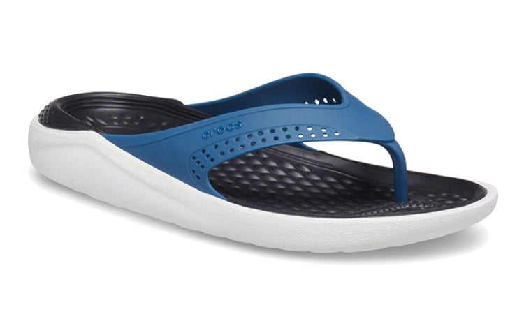 Crocs LiteRide Outdoor Beach Flip-Flops Black Blue 205182-4SB