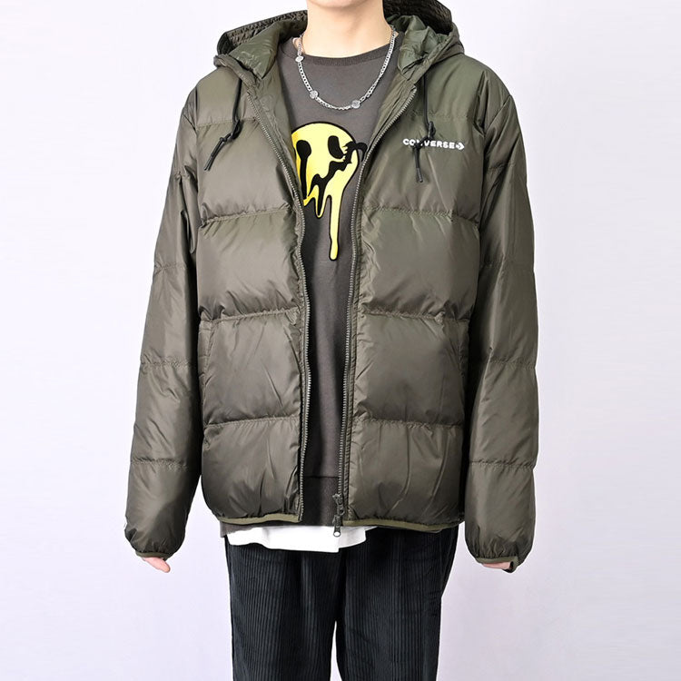 Converse Downfilled Hooded Jacket Asia Sizing 'Cargo Khaki' 10021981-A02