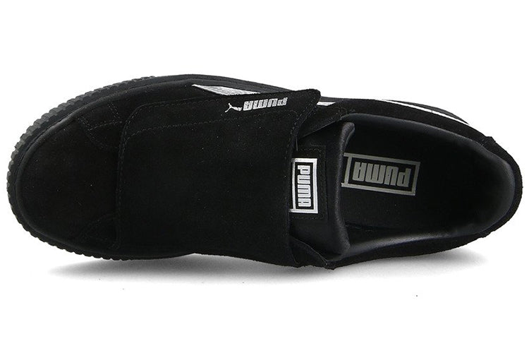 (WMNS) PUMA Platform Strap Satin Shoes Black 366009-02